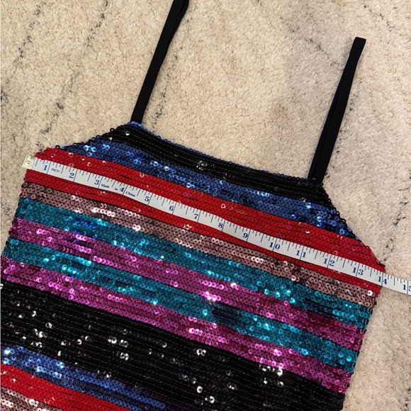 Wayf Manfi Stripe Sequin Dress - Picture 7 of 9